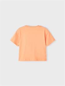 NAME IT Kort T-shirt Balone Orange Chiffon